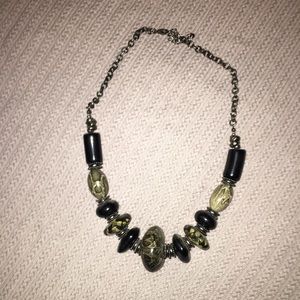 Black/pewter statement necklace